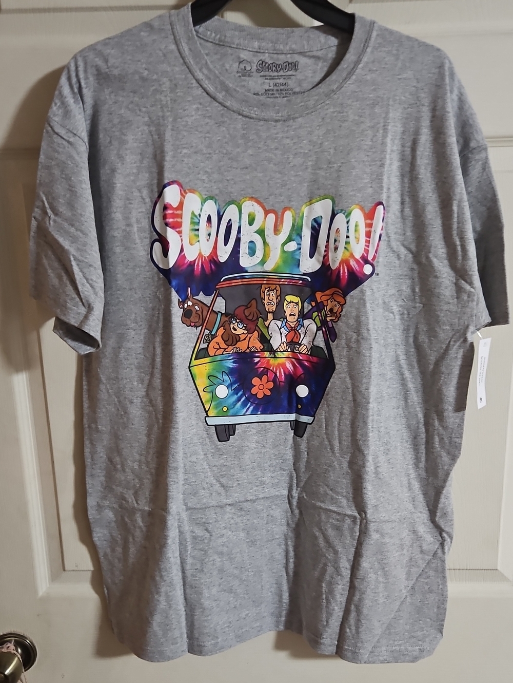 SCOOBY DOO MENS MYSTERY MACHINE GRAPHIC TEE: GRAY: NWT: SIZE L